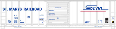 N Scale - St Mary's Railroad Box Car White Scheme Decal Set