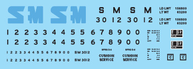 St Mary&#39;s Railroad Box Car Orange Scheme Decal Set