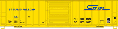 N Scale - St Mary's Railroad Box Car Yellow Scheme Decal Set