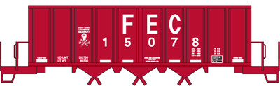 N Scale - FEC Ortner Open Hopper Large Lettering Decal