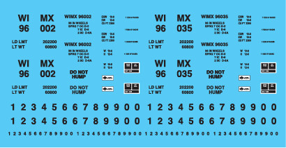 Wimpey Minerals USA (WIMX) Ortner Hopper Decals
