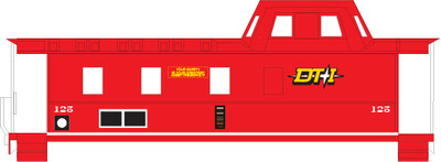Detroit Toledo &amp; Ironton (DTI) Yellow Star Logo Caboose