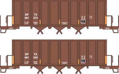 HO Scale - Trinity Rail Management (SPTX) Ortner Hopper Decals