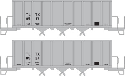 N Scale - Tilton Tomasso (TLTX) Ortner Hopper (Black Lettering)