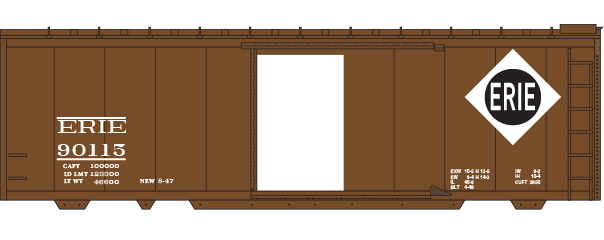 Erie Railroad 40ft Large Logo Box Car Decal Set