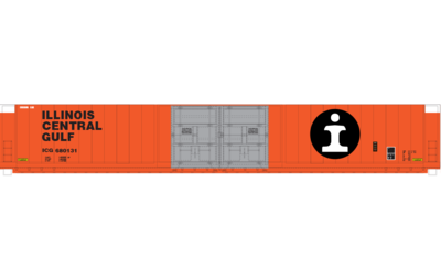 Illinois Central Gulf 86' Auto Parts Boxcar Decal set
