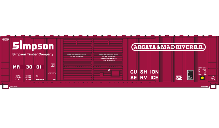 McCloud River Patch Out 50ft Box Car Decal Set