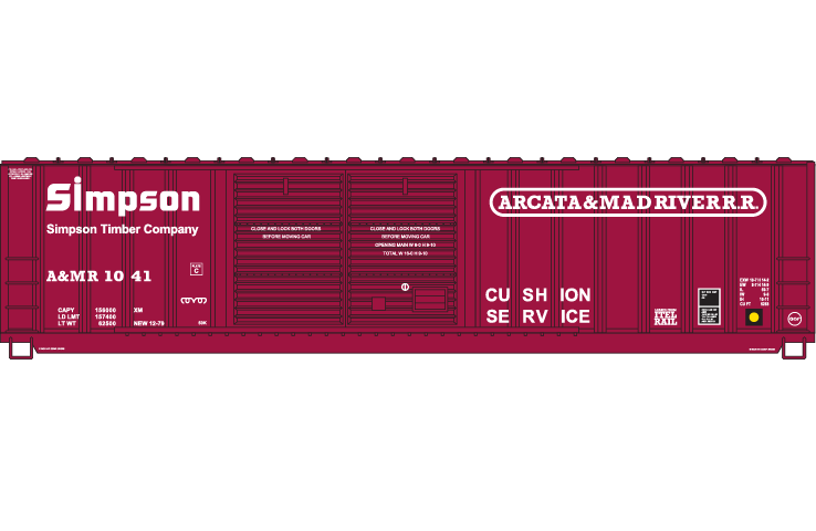 Arcata Mad River (Simpson) 50ft Box Car