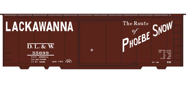 Delaware Lackawanna Western 40ft Box Phoebe Snow