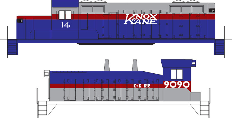 Knox and Kane Railroad Locomotive Decal Set