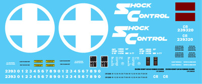 N Scale - Conrail ex Santa Fe Auto Parts Box Car Shock Control Decal Set
