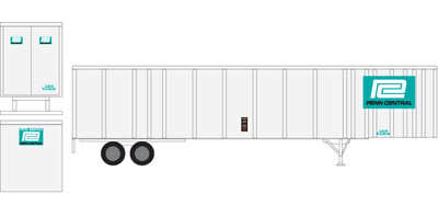 Semi-Trailer Penn Central White Trailer