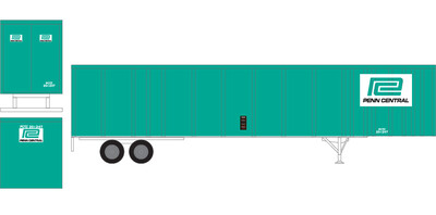 Semi-Trailer Penn Central Green Trailer