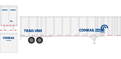 HO Scale - Semi-Trailer Conrail Trailvan