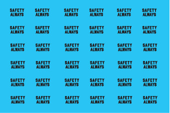 Labels - Safety Always Decal Set, Scale: HO Scale (1:87), Lettering Color: Black