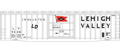 N Scale - Lehigh Valley X58 White Box Car Decal Set