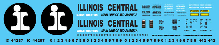 Illinois Central Auto Parts Box car Orange Scheme Decal Set