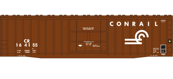 N Scale Conrail X58 Box Car Large Logo Decal Set 