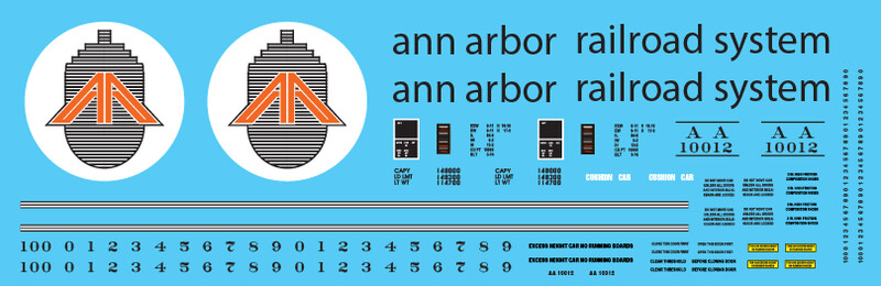 Ann Arbor Auto Parts Box Car MDOT Logo Decals