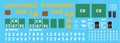 Conrail X58 Box Car PRR Patch Out 2 Decal Set