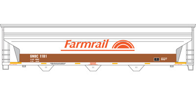 N Scale - Farmrail ACF 3 Bay Covered Hopper Decal Set