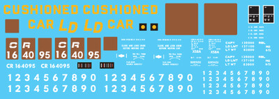 Conrail X58 Box Car PRR Patch Out 3 Decal Set