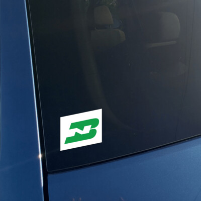 Vinyl Sticker - Burlington Northern White/Green Logo