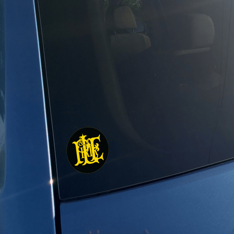 Vinyl Sticker - Pittsburgh Lake Erie Script Black/Yellow Logo