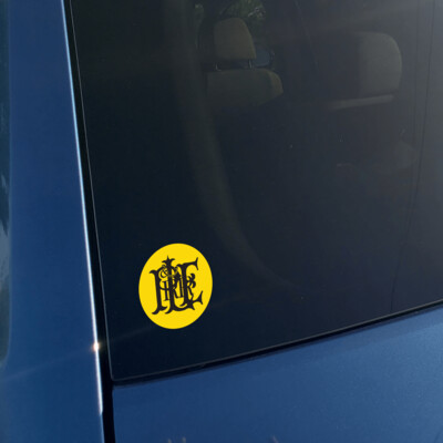 Vinyl Sticker - Pittsburgh Lake Erie Script Yellow/Black Logo