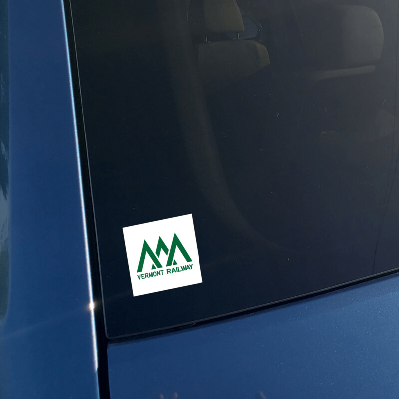Vinyl Sticker - Vermont Railway White/Green Logo