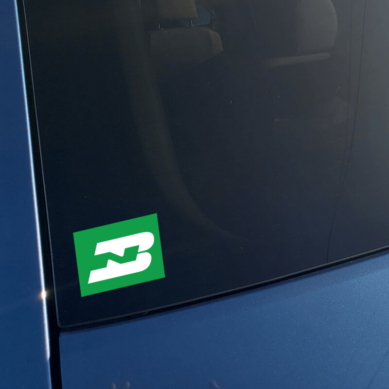 Vinyl Sticker - Burlington Northern Green/White Logo