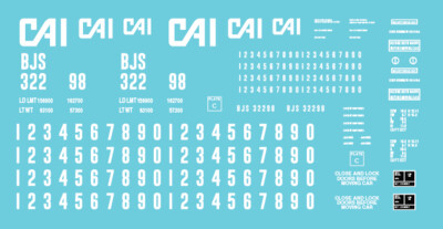 Customizable CAI Leasing Boxcar Decals