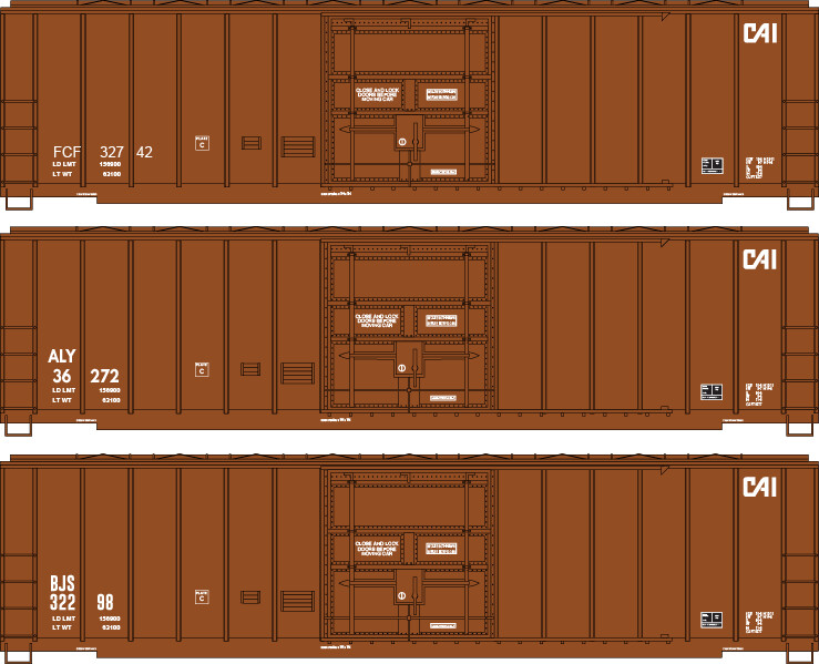 Customizable CAI Leasing Boxcar Decals