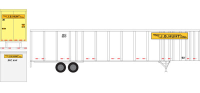 N Scale - Semi-Trailer JB Hunt