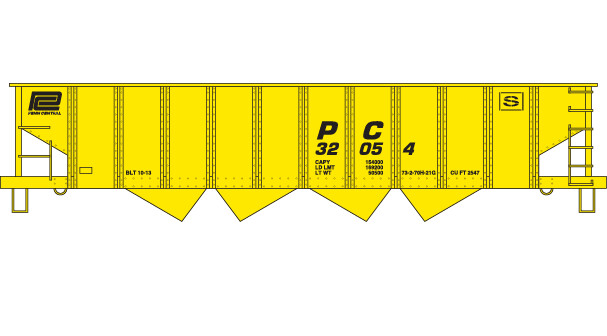 Penn Central MOW Hopper Decal Set