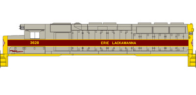 HO Scale - Erie Lackawanna Gray locomotive Decal Set