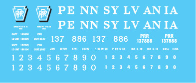 PRR H21a Shadowed Keystone Hopper Decal Set