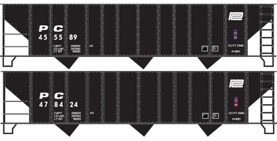 N Scale - Penn Central H43D Open Hopper Small Logo Decal Set