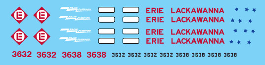 Erie Lackawanna Bicentennial SD45 Decal Set