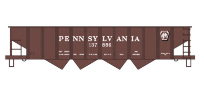 HO Scale - PRR H21a Shadowed Keystone Hopper Decal Set