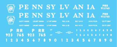 PRR H21a 70t Hopper Decal Set