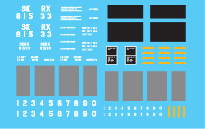 Schuylkill Railcar ex PLE Patch Out Hopper Decal Set