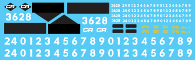 N Scale - Conrail exRDG Locomotive Patch Out Decal Set