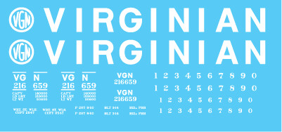 Virginian H21a Hopper Decal Set