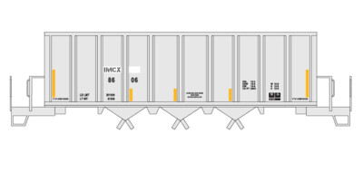N Scale - Mosaic IMCX Ortner v2 Hopper Decal Set