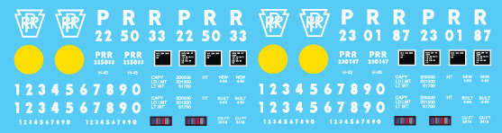 PRR H43 100t Hopper Decal Set