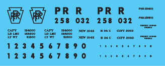 PRR 2 Bay Covered Hopper Plain Keystone Decal Set