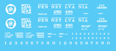 PRR H21a 70t Hopper Coal goes to War Decal Set