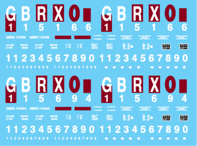 HO Scale - Greenbrier Leasing xFEC Ortner Decal Set