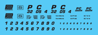 Penn Central MOW Hopper Decal Set